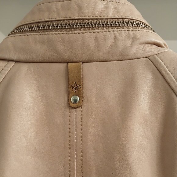 Mackage Cream Leather Jacket Woman - Picture 10 of 15